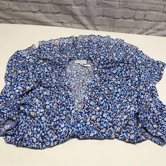 Apiece Apart Blue Floral Mini Dress size S - Picture 9 of 11
